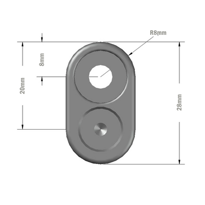 50-221-0 MODULAR SOLUTIONS HANDLE<br>ALUMINUM HANDLE 120 FASTENING SET (USED WITH 50-220-0)